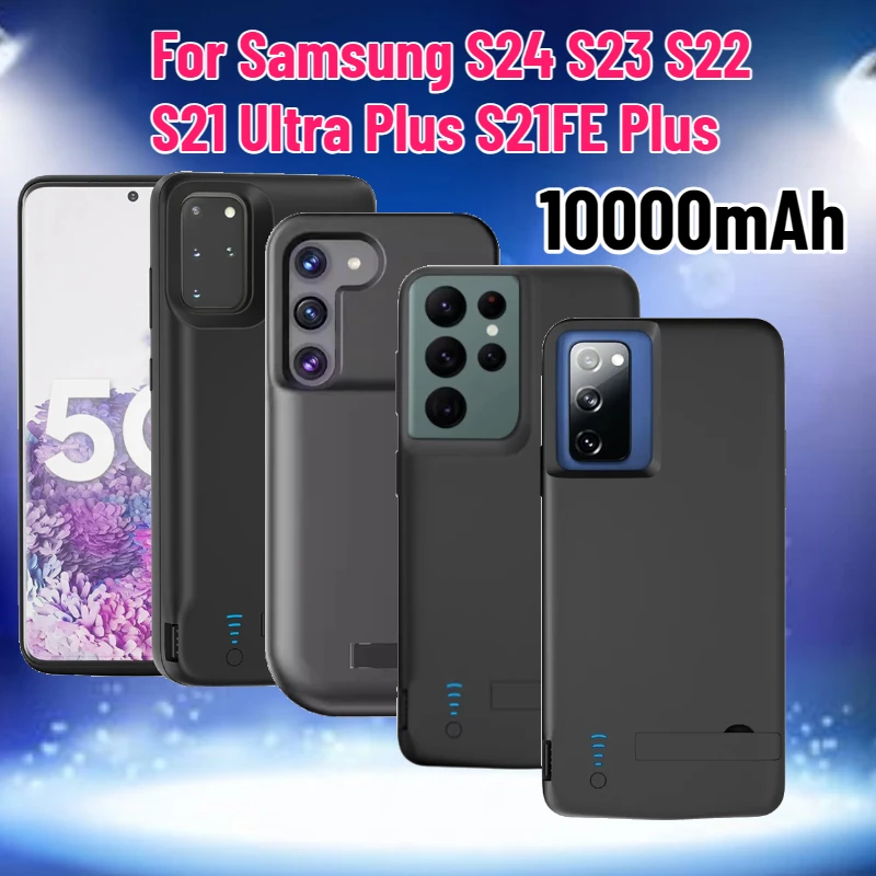 

10000mAh Battery Charger Case for Samsung S24 S23 S22 S21 Ultra Plus S21FE Plus Power Bank Charger Case Cover