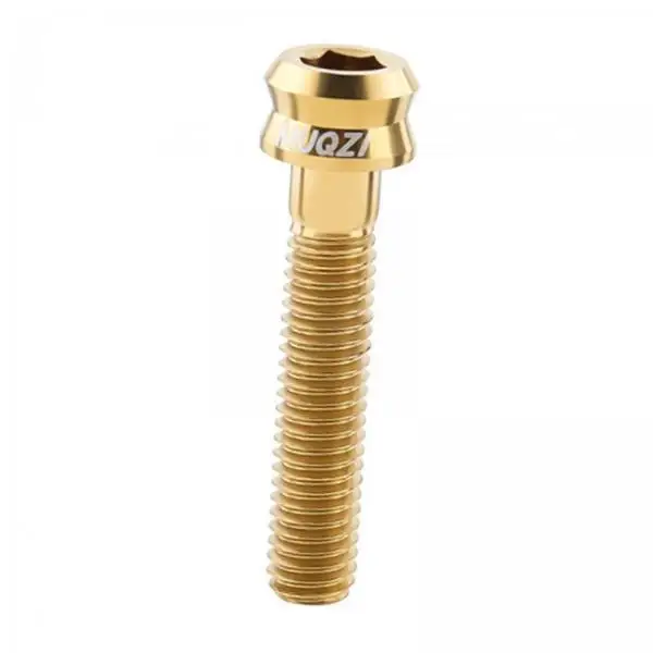 

Premium Titanium Alloy Bike Stem Screw Gold M6x30mm Headset Cap Bolt for Bicycles Accessories Rim 29
