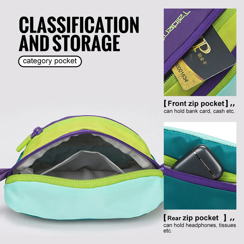Moda crossbody saco alça ajustável bolso zíper saco à prova de água grande capacidade acampamento ao ar livre caminhadas viagem estilingue saco