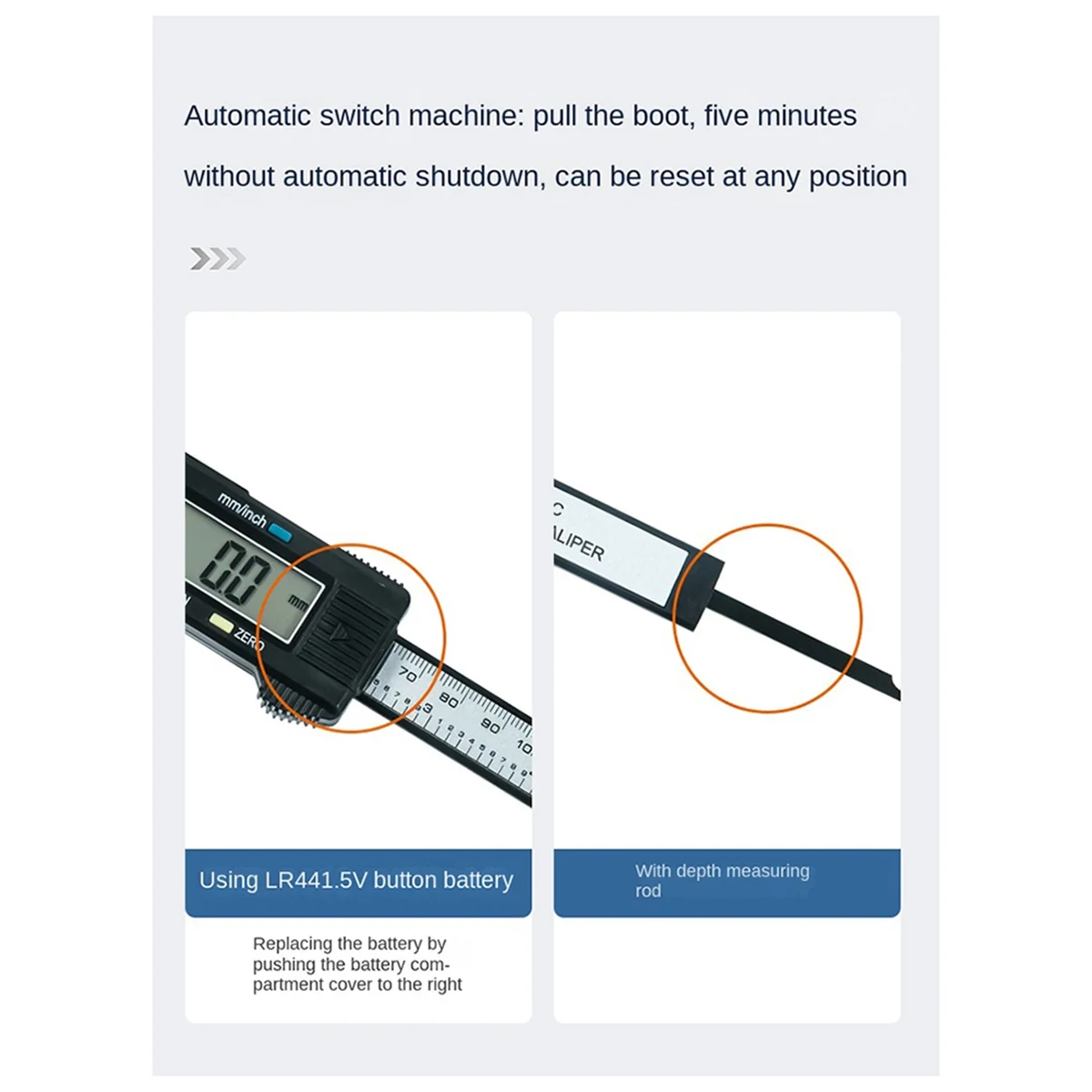 Plastic Digital Caliper, Inch Metric Fraction Conversion, 0-150mm Digital Jewelry Ruler, Play Caliper