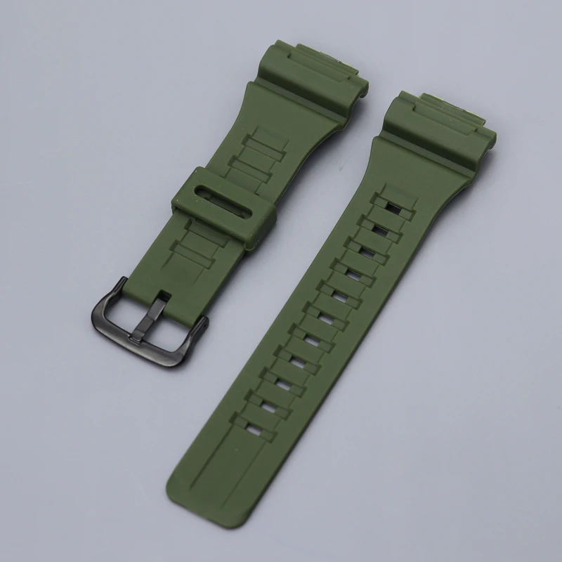 For Casio AQ-S810W/S800W AE-1000W MCW-200H AEQ-110 W-735H Silicone Metal Buckle Wrist Band Bracelet 18mm Rubber Watch Strap