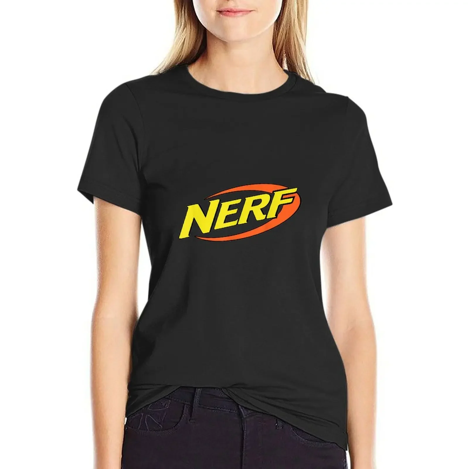 

Nerf Classic Logo T-shirt summer tops kawaii clothes plus size t shirts for Women loose fit