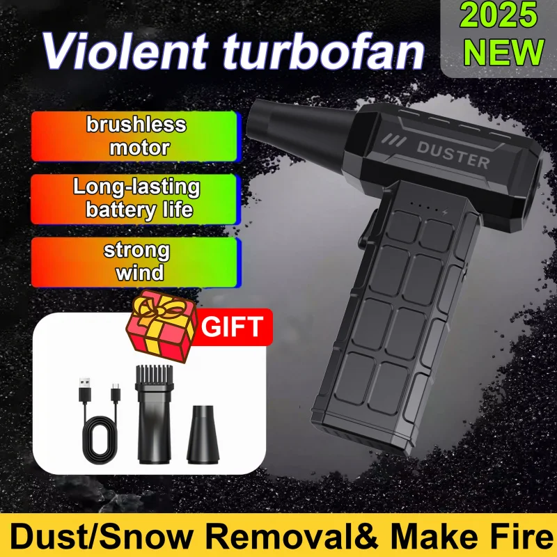 

9999999 об/мин турбоструйный вентилятор электрический мощный воздуходувка портативный пылеочиститель USB зарядка 55 м/с бесщеточный струйный вентилятор