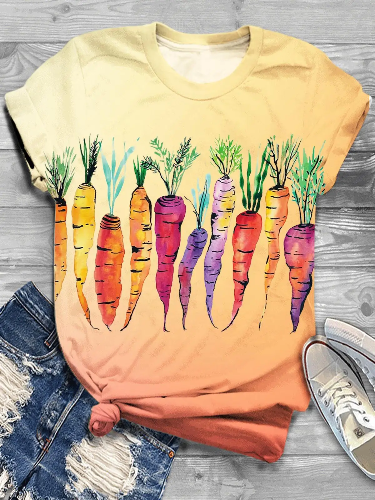 Woman Clothing Short Style Style Sleeve T -shirt, Anime Cow Print Clothing, Comfortable V -blouse, Fashion Street Clothes Blouse