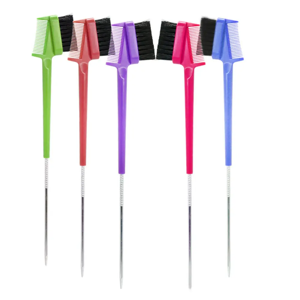 5Pcs Eyebrow Brushes and Brow Combs Made of Premium ABS PP Steel for Salon Home Use Comfort Grip Brow Shaping Makeup