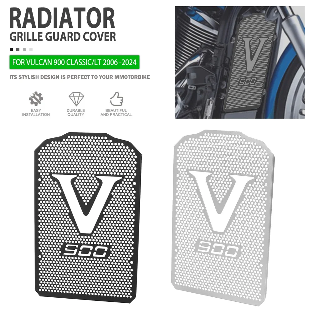 

Radiator Guard FOR KAWASAKI VULCAN 900 CLASSIC/LT 2006 2007 2008 2009-2024 Motorcycle Radiator Grille Cover Protect Accessories