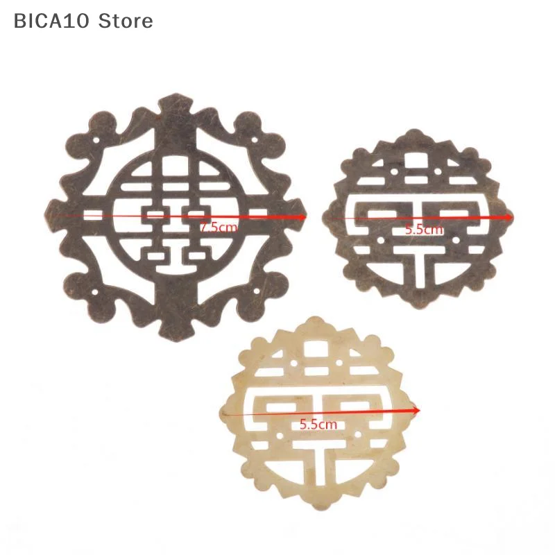 4Pcs Antique Bronze Chinese Decorative Corner Protectors for Wooden and Iron Boxes, Furniture Hardware Crafts Corner Cover