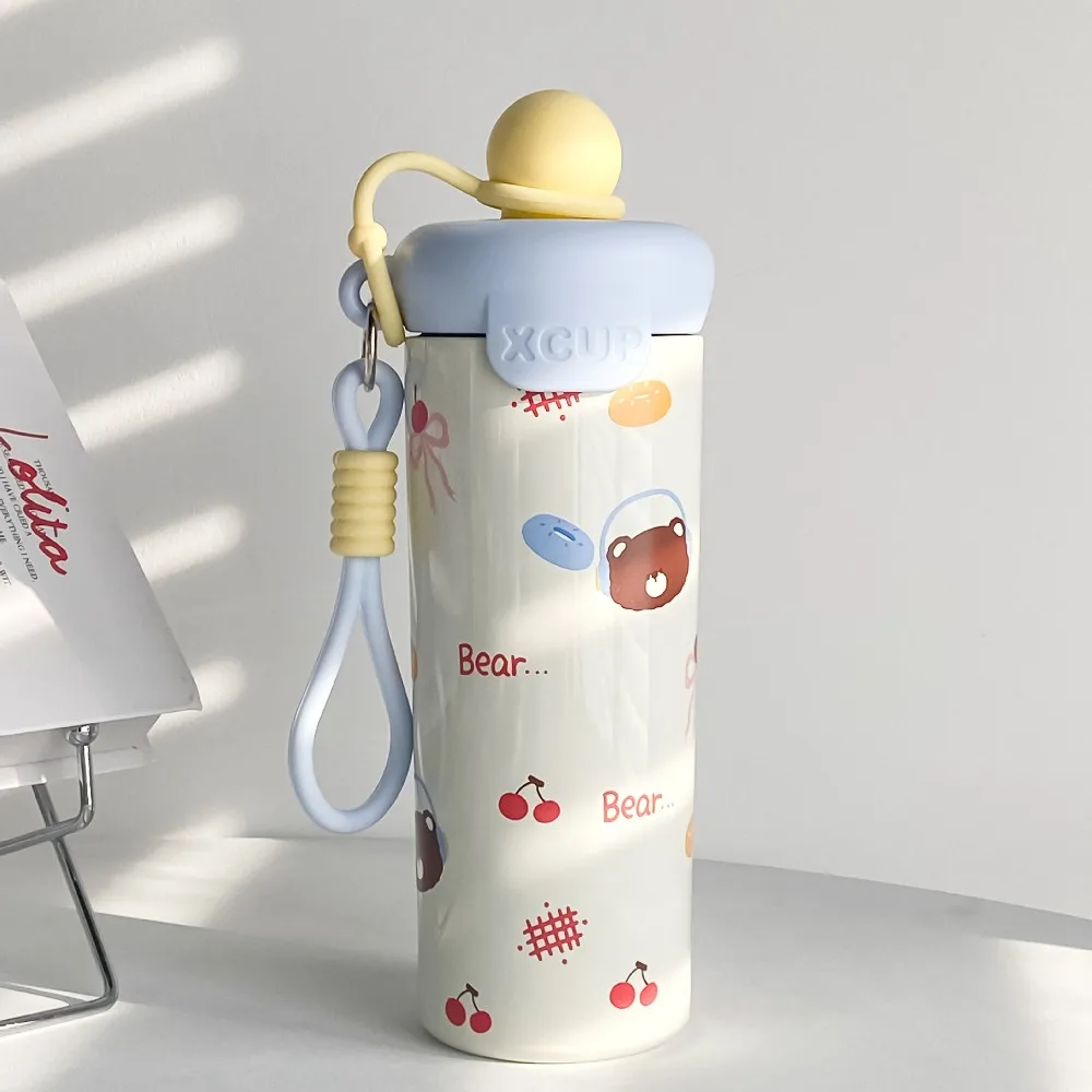 

Милая вакуумная чашка емкостью 600 мл с изоляцией или охлаждением, чашка из нержавеющей стали 316, с подвеской, термокружка для офисных работников