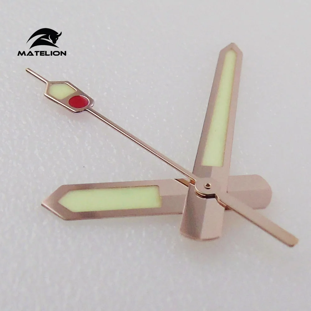 MATELION C3 Super Lume Fit NH35 NH36 NH70 NH72 7S26 7002 4R35 Movement Rose Gold Watch Hand Luminous Watch Parts Accessories