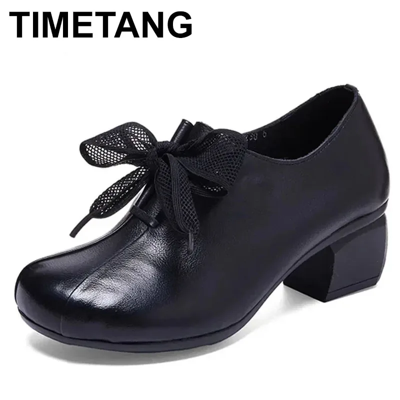 

Весна 2024, туфли-оксфорды на низком каблуке, туфли-лодочки на шнуровке, женская обувь ручной работы из натуральной кожи, женские туфли на круглом среднем каблуке, нарядные туфли