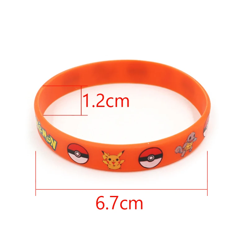 6 stücke Pokemon Armband Anime Tasche Pikachu Nachtleuchtende Cartoon Silikon Armband Armbänder Kawaii Cosplay Accessoires Geschenk – Detail 6