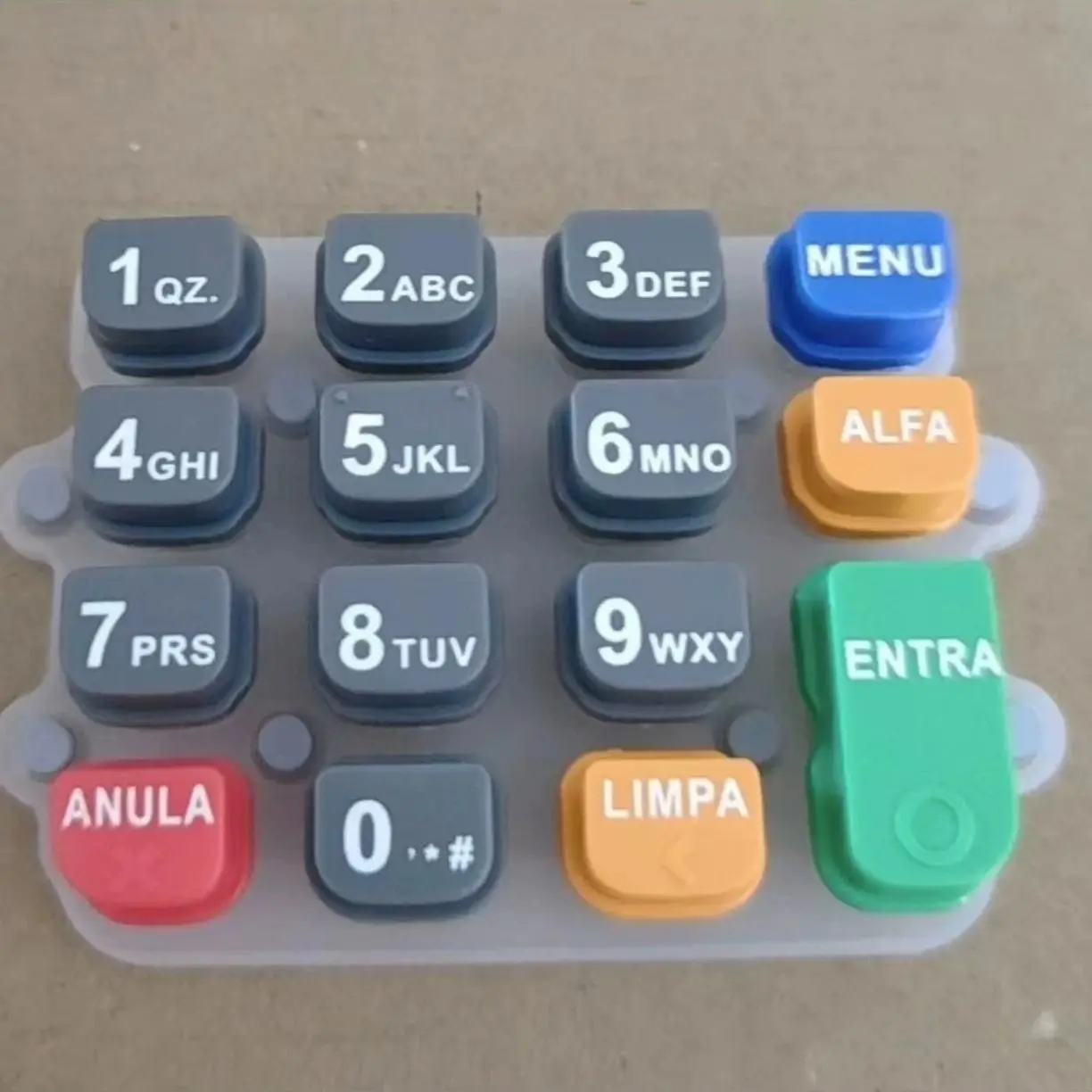 English Rubber Keyboard For PAX S58 Pos Machine All Pos Spare parts Available Pos Terminal Accessory