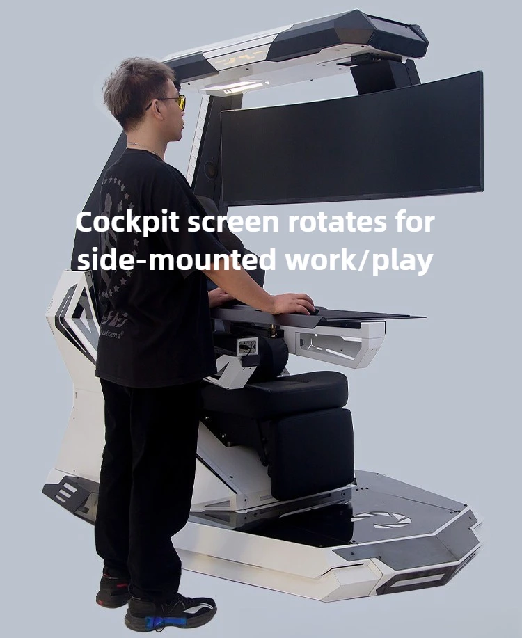 J20Plus Luxury Zero-Gravity Cockpit - Multi-Position Gaming Chair with Sit/Lie/Stand Modes