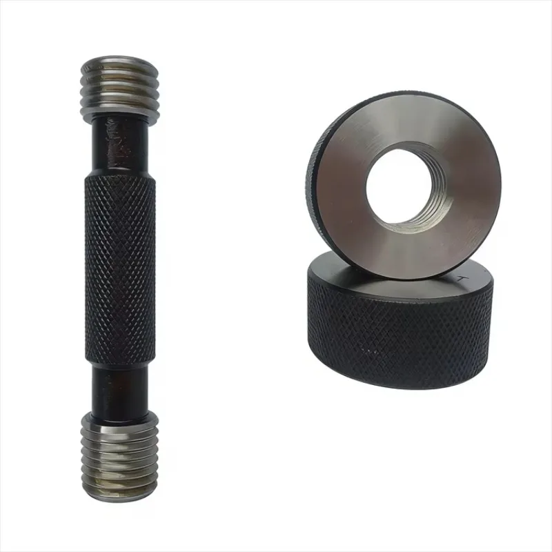 Essential RNH High Accuracy Metric Thread Plug Go/No-Go Gauge with Smooth Ring GCr15 Steel Material 0.001mm Precision Measuring