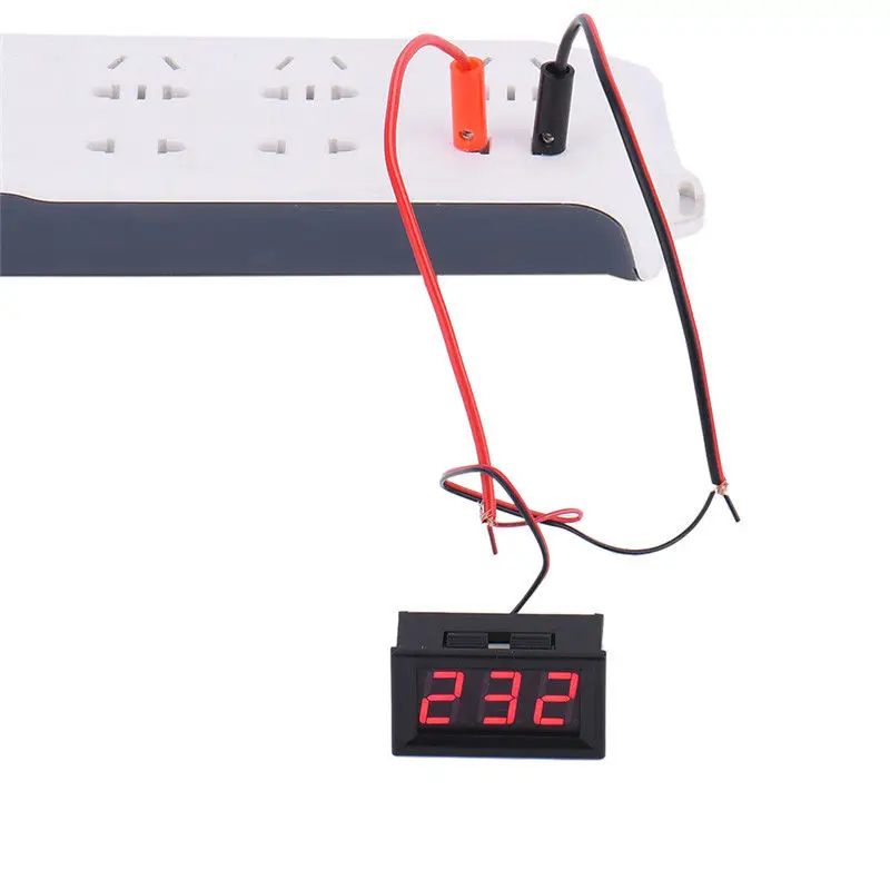 70-500V 0.56 Digital Voltmeter Voltage Meter Red/Blue/Green 110V 220V 380V LED Display Voltage Tester