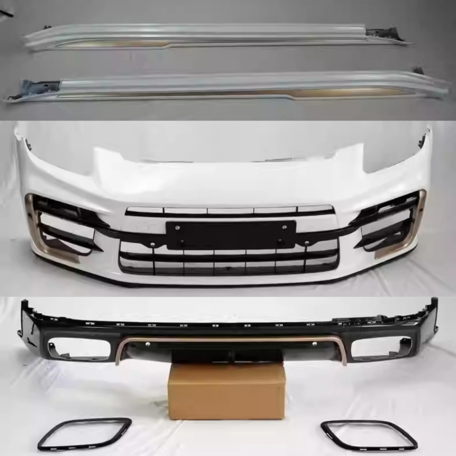 

PP Material Body Kit for Porsche Panamera 976 24-25 Upgraded New Style Front Bumper Rear Lip Side Skirt Car Accessories
