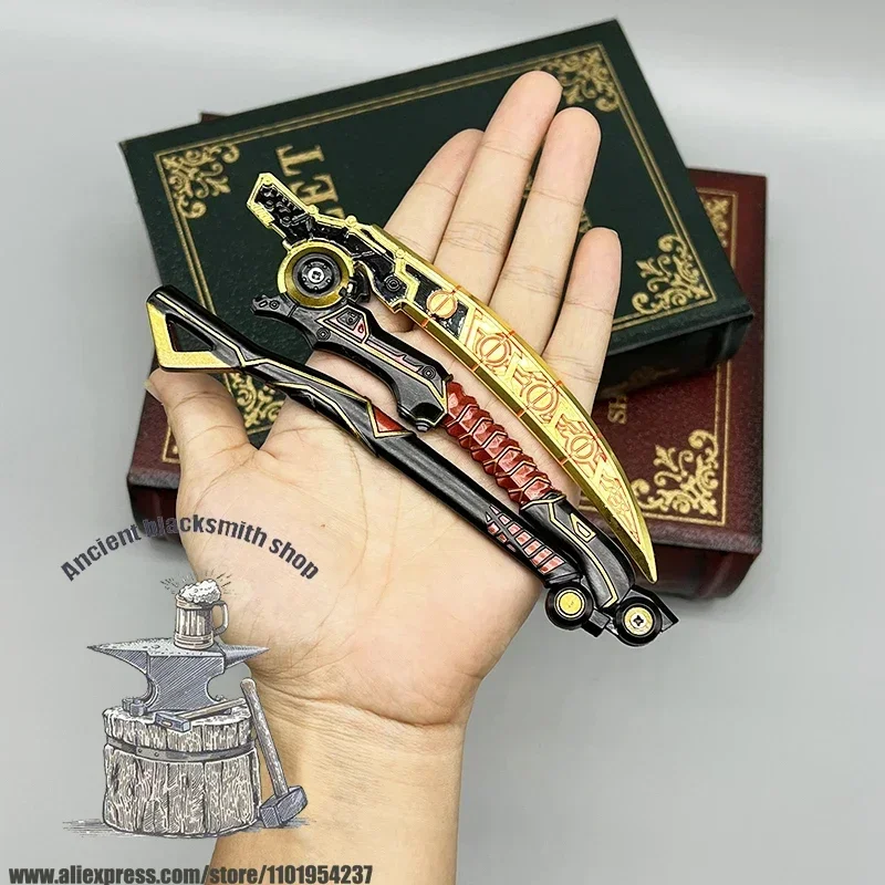 30cm Apex Legends Game Replica Death Grip Scythe Metalen Wapen Model Revenant Heirloom Collectible Desktop Ornamenten Toy Boy Gift Dropshipping Groothandel Hot Sale Geschenken Nieuwe Aankomst Cadeau Gratis Verzending C