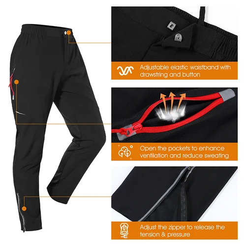 Imagen 2 del producto WEST BIKING-pantalones de ciclismo a prueba de viento, pantalones de secado rápido para montar en bicicleta, pantalones de pesca y Fitness, equipo deportivo