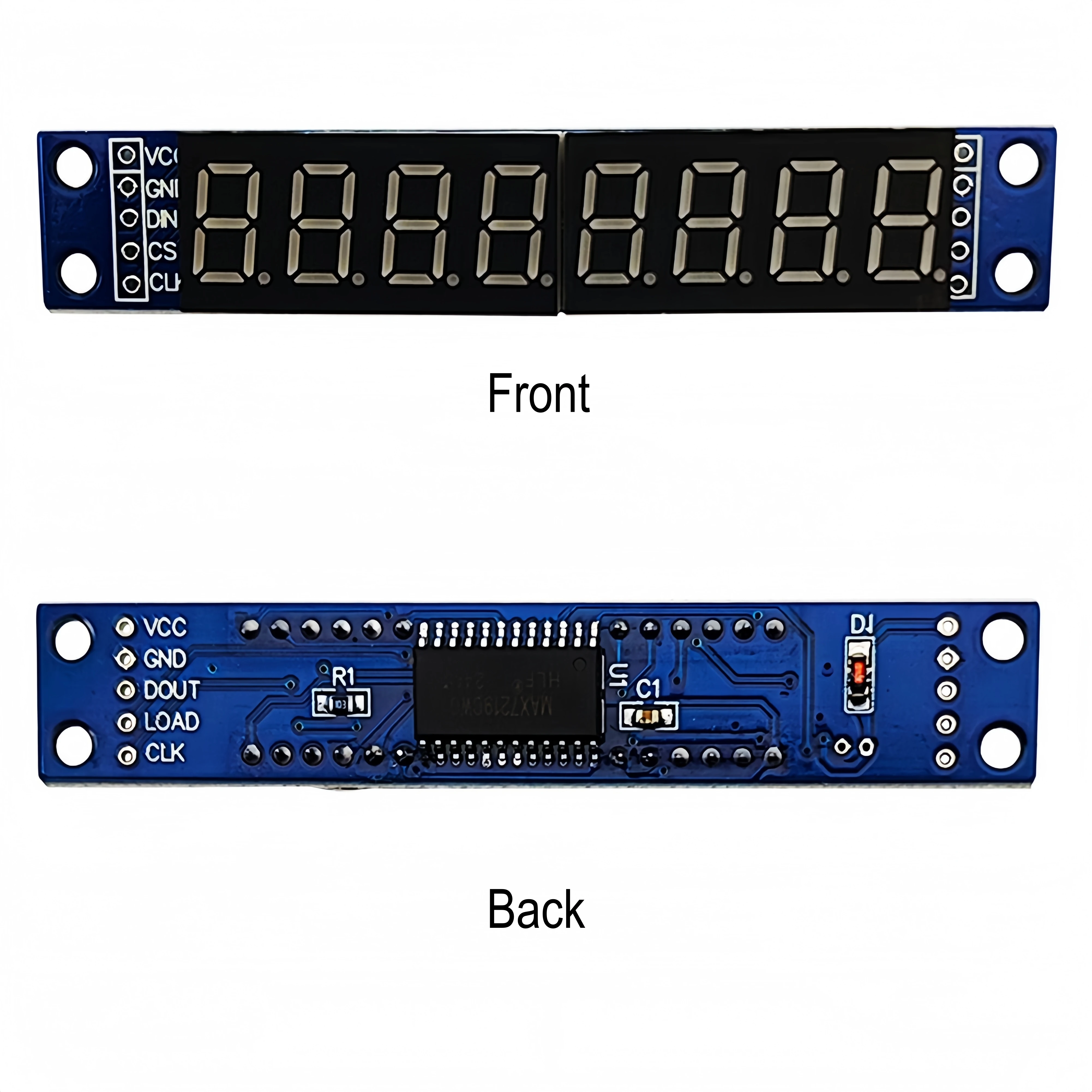4PCS MAX7219 8-Digit 7-Segment Digital 0.36in 8 Bits Red LED Display Tube Module Segment Displays for Arduino 51/AVR/STM32