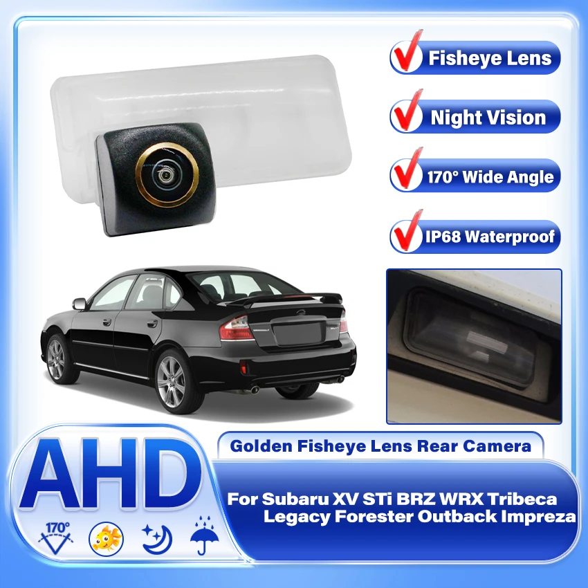 

AHD Fisheye динамическая траектория автомобильная беспроводная камера заднего вида для Subaru XV STi BRZ WRX Tribeca Legacy Forester Outback Impreza