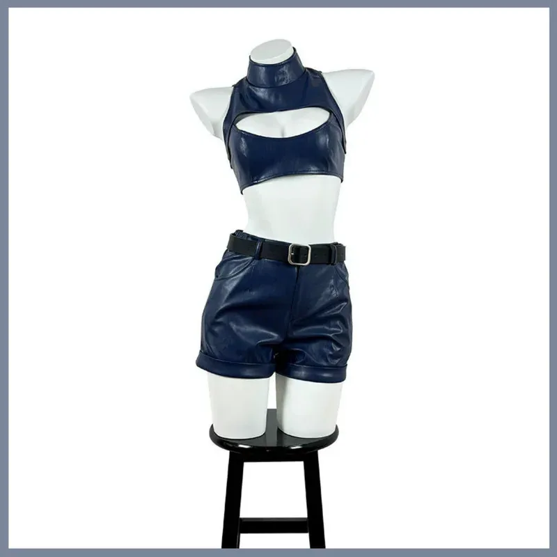 Anime CALL OF THE NIGHT Nanakusa Nazuna Cosplay Costume Coat PU Tube Tops Shorts Uniform Wig Woman Sexy Carnival Suit cm;5
