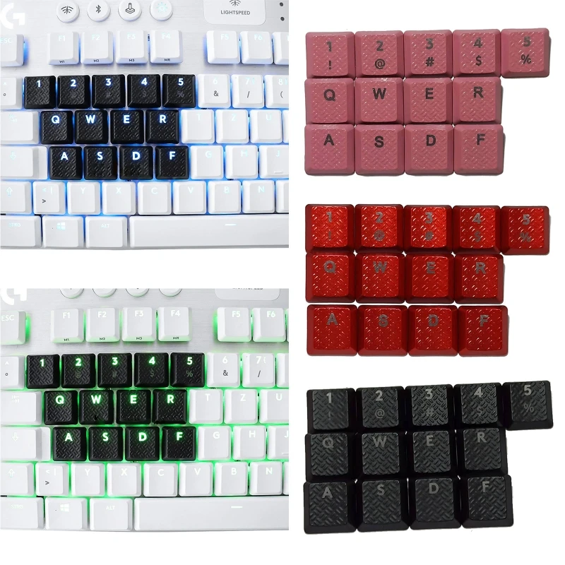 DIY Custom Keyboard Keys 13pcs PBT Backlit Keycap with Texture Non-slip Cover for G915TKL Keyboard G915 G913