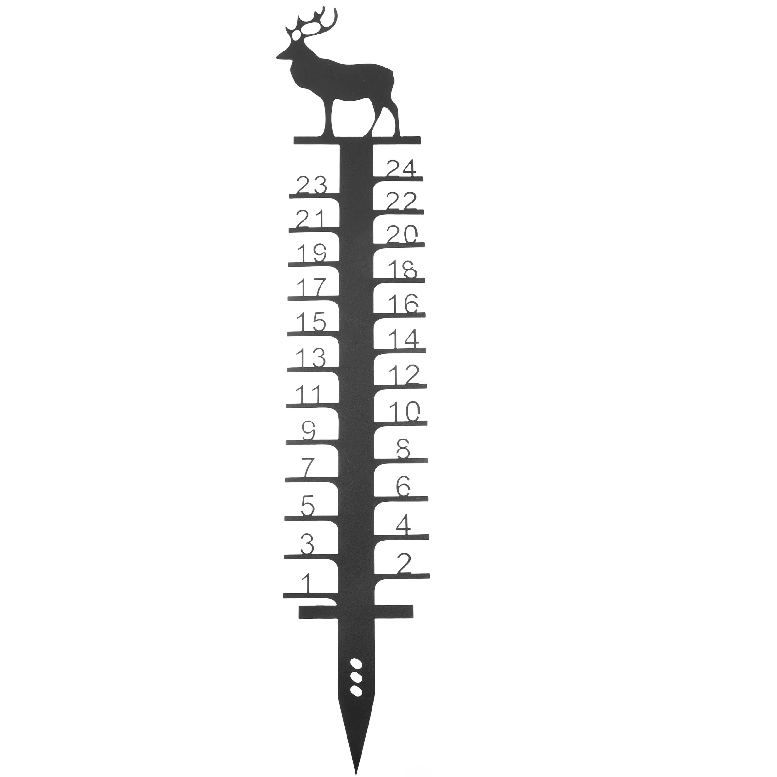 

Garden Gauge Outdoor Metal Stake Easy Install Anti-Glare Coating Ground Insert Winter Decor Christmas Sign Snow Measurement Tool