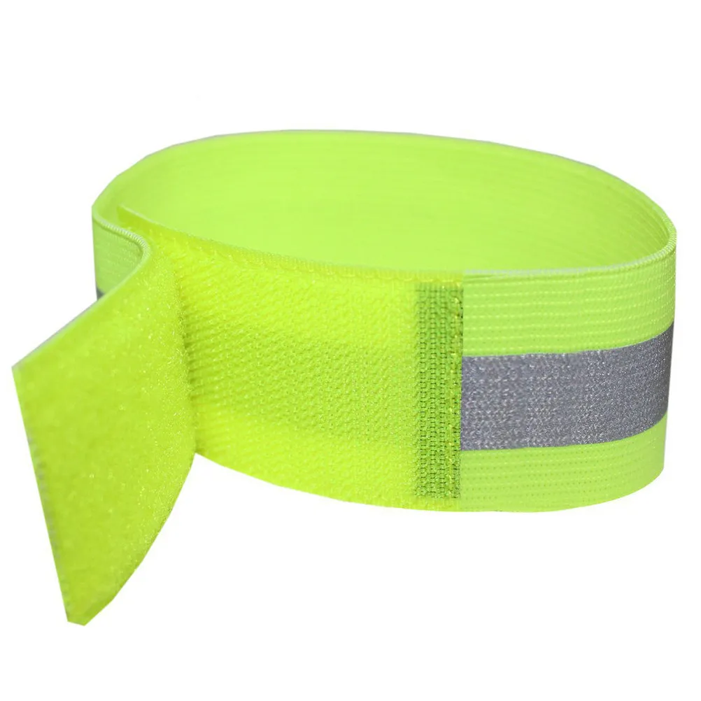 2Pcs Reflective Safety Band High Visibility Running Outdoor Night Wristband Fluorescent Bracelet