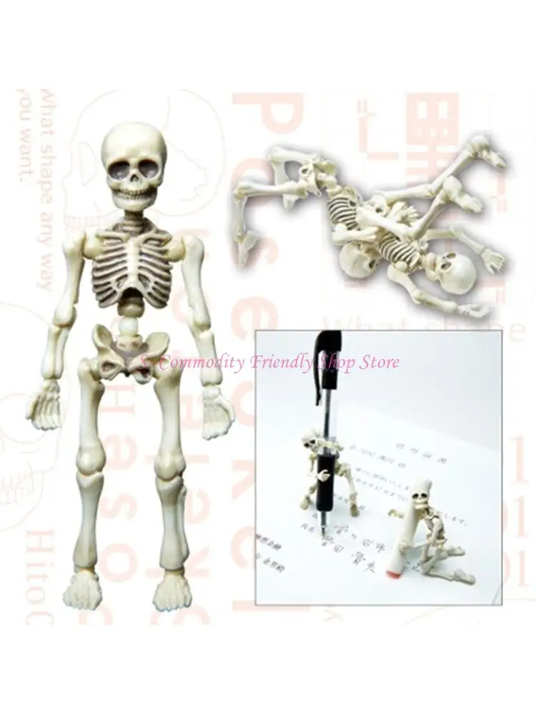85ae-可動スケルトンアクションフィギュアミニ-pvc-像ハロウィン装飾デスクトップ小道具ウィンドウディスプレイお化け屋敷の小道具