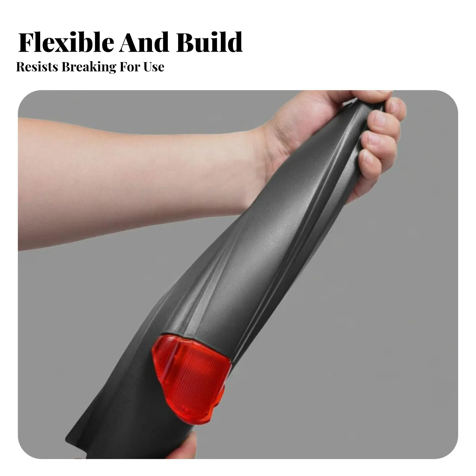 2 Pieces Universal Cycle Fenders Wide Design Bike Mudguard with Taillight Mountain Bike Mud Flaps Streamlined Shape