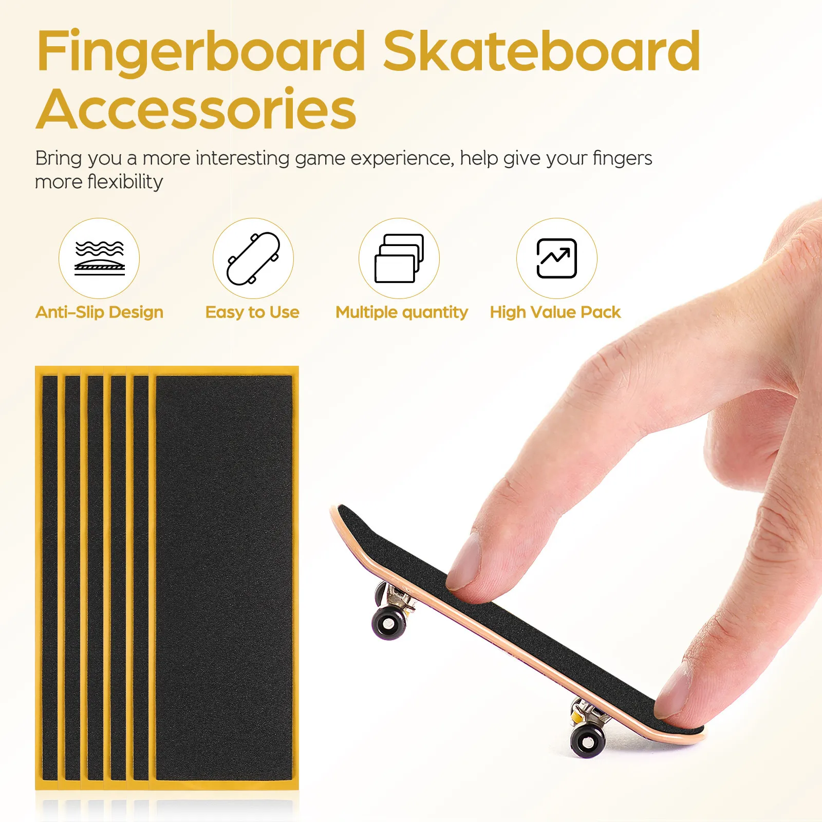 12 ชิ้น ฟิงเกอร์บอร์ดกริปเทปโฟมกันลื่นสำหรับมินิสเก็ตบอร์ด แผ่นรองกันกระแทก ควบคุมได้อย่างสบาย อุปกรณ์ฟิงเกอร์บอร์ด กันลื่น