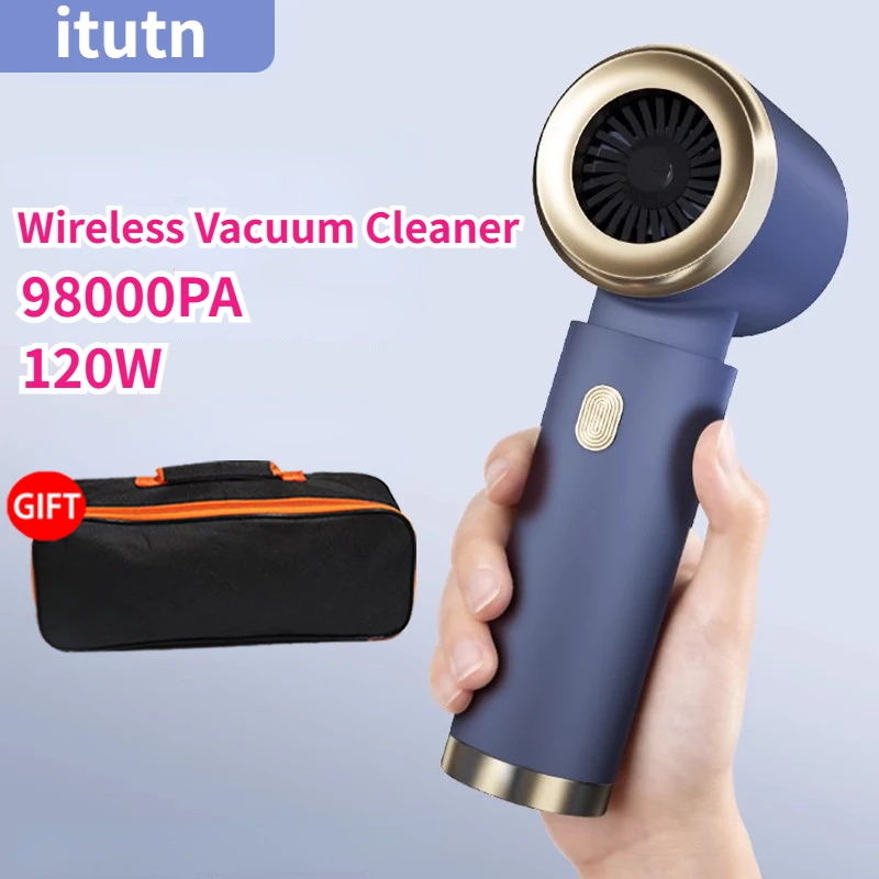 ITUTN 98000PA Powerful Vacuum Cleaner Mini Cordless Portable Car Vacuum Cleaner for Home Appliance Handheld Blower Car Cleaner