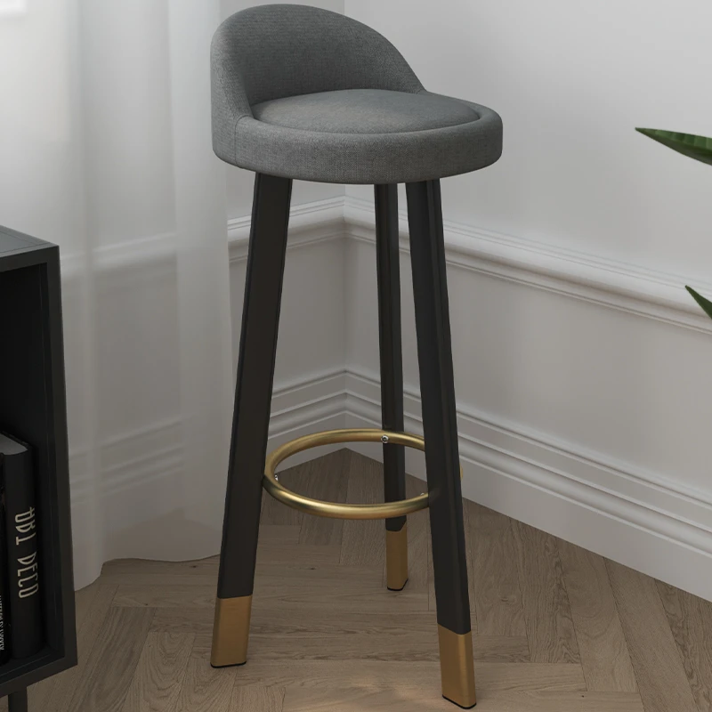 Modern Front Desk High Stool, Encosto em casa, simples e leve, Luxuoso Bar Chair