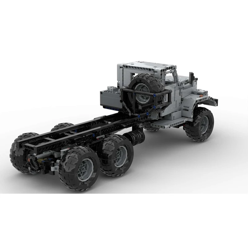 MOC-126304 Building Blocks KrAZ-255 Log Attachments and Trailer Model 2090 Pieces Children's Christmas and New Year Toy Gift