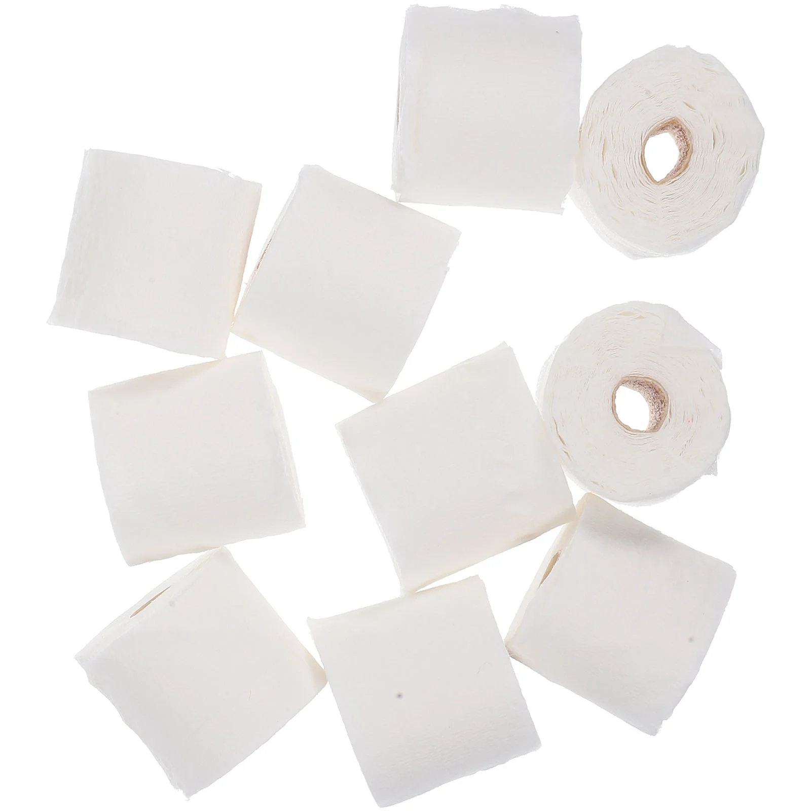 10 Pcs Bathroom Miniature Model Tube Paper Toilet Dollhouse Napkin Toy Pretend Play Lunchbox for Bowl