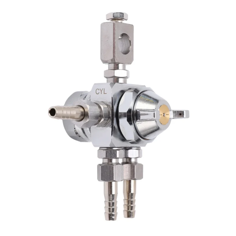 

Automatic Spray Gun Stainless Steel Nozzle Zinc Alloy Electroplated Body Small Silver Oil Paint Sprayer For Industry 0.5mm/2mm