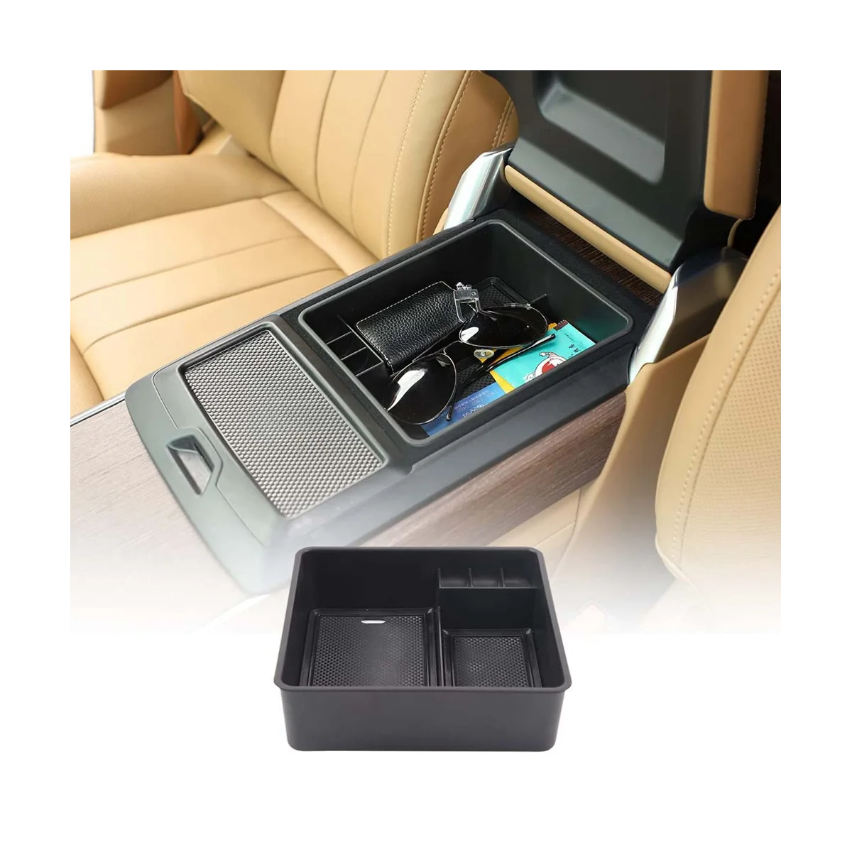 For Land Rover Range Rover Sport/  2023 Center Console Armrest Storage Box Organizer Tray - No Refrigerator Version