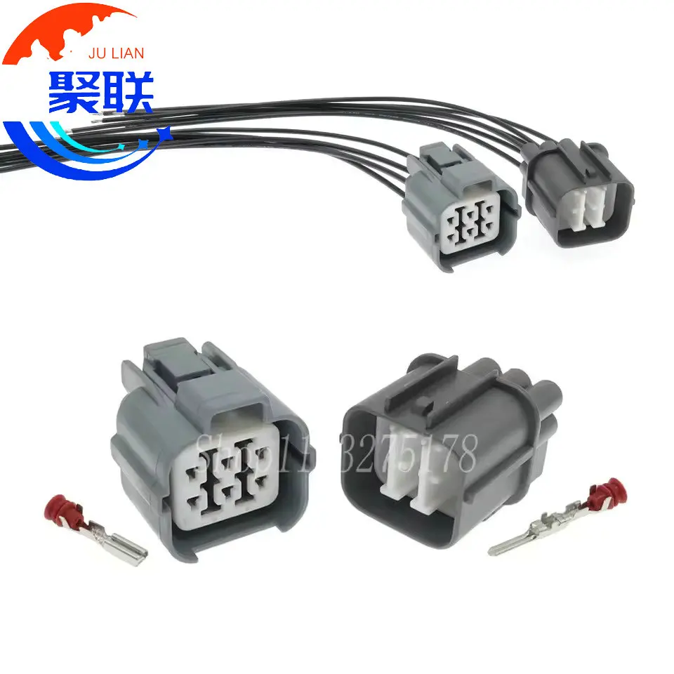 1Set 6Pin 6181-0074 6189-0133 Car Motor Plug Automotive Window Lifter Waterproof Cable Connector for Nissan Honda