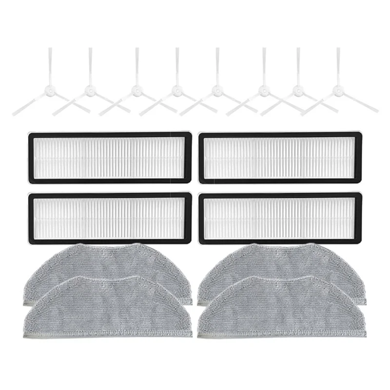 

A75X Top Mop Cloth Side Brush HEPA Filter Replacement For Xiaomi Robot Vacuum S10T STFCR01SZ Anti-Winding Sweeping And Mopping