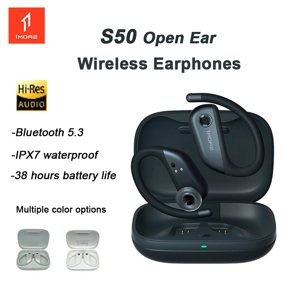 1MORE S50 Drahtlose Bluetooth-Kopfhörer mit Ohrbügel ENC Anrufgeräuschunterdrückung Musik-Headset