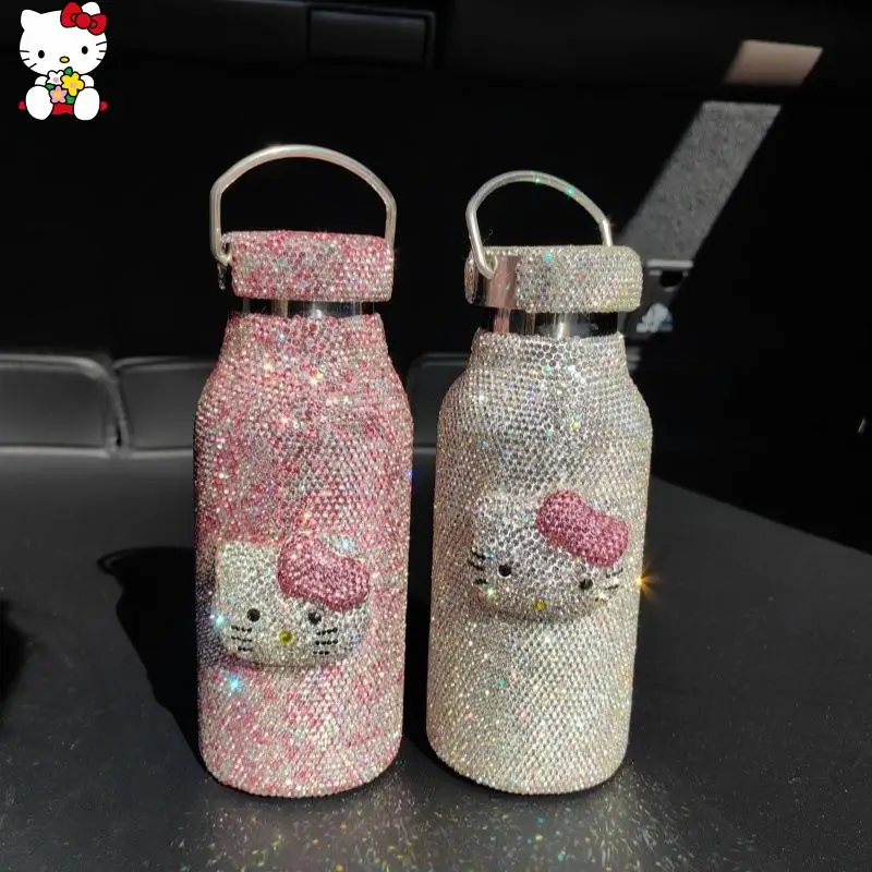 

Cute Cartoon Sanrios Hello Kittys Water Cup High-Capacity Can Be Carried By Hand Maintain Temperature Cup Coffee Water Cup Gift