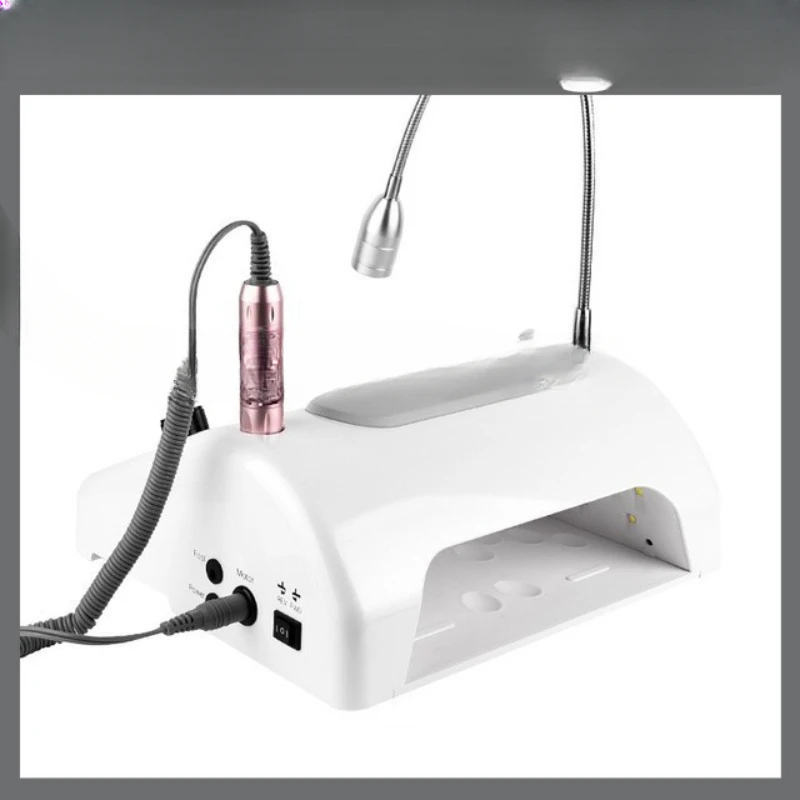 5 In 1 Nail Machine Nail Drill Table Dust Suction Collector with LED Table Lamp Uv Led Nail Lamp 777 Profession