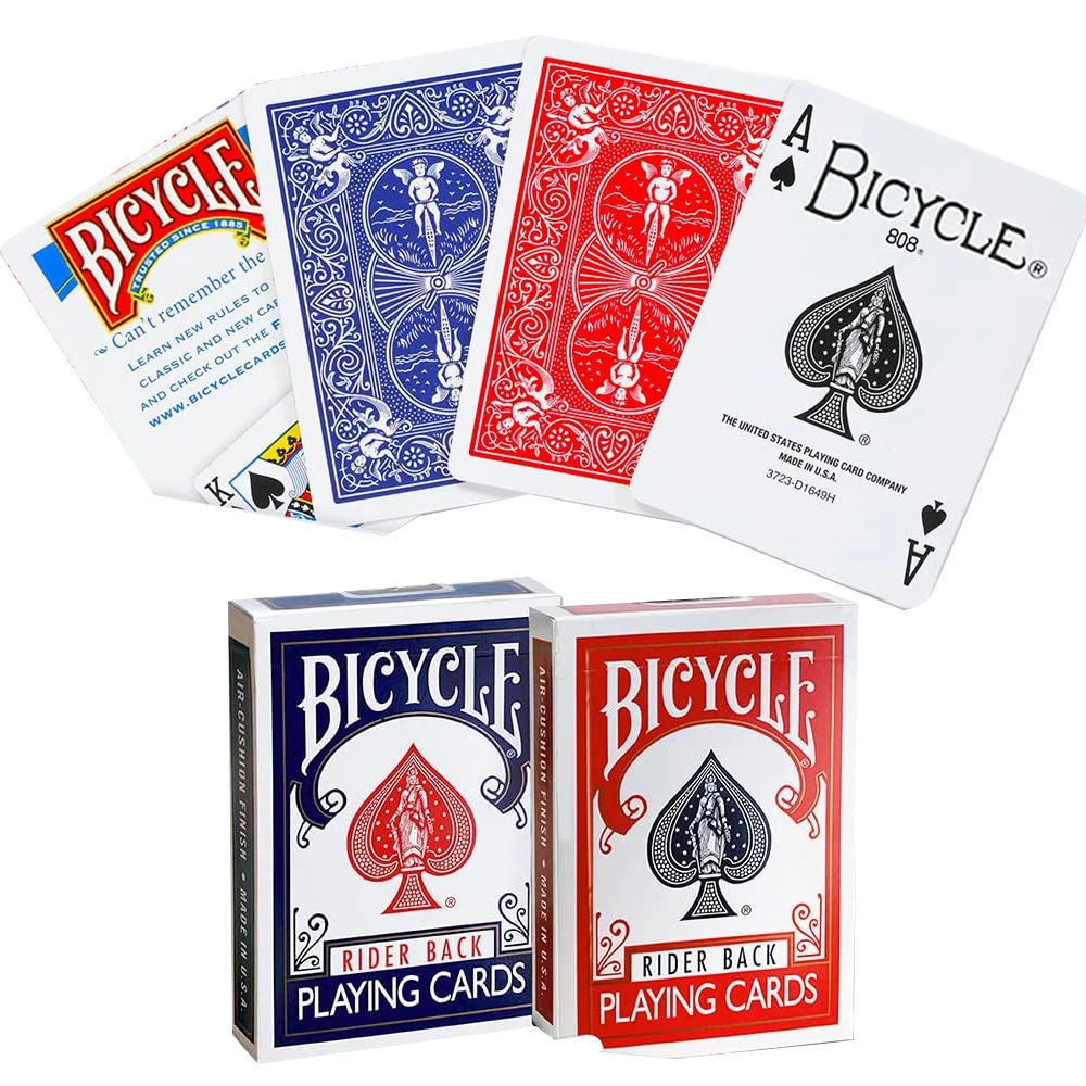 

Bicycle Rider Back Playing Cards Standard Index Red Black Decks of Cards Premium Poker Cards for Blackjack Casino Family Games