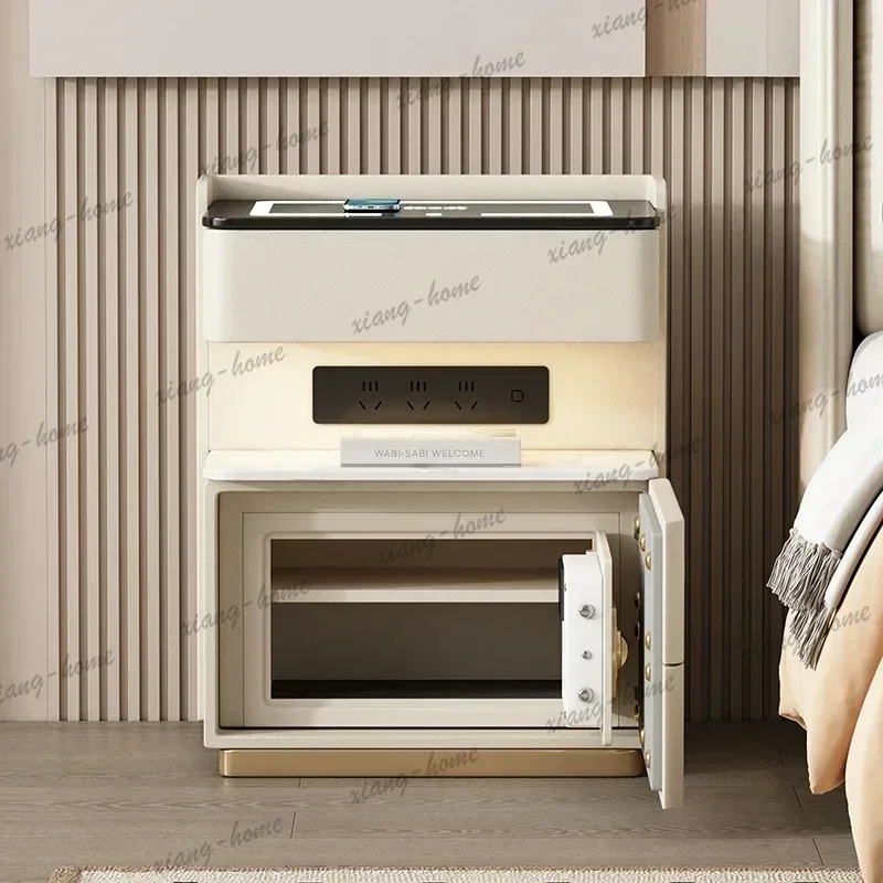 LSBedside Table Organizer Furniture Coffee Table For Living Room Home Bedroom Intelligent Anti-theft Hidden Password Lock Safe