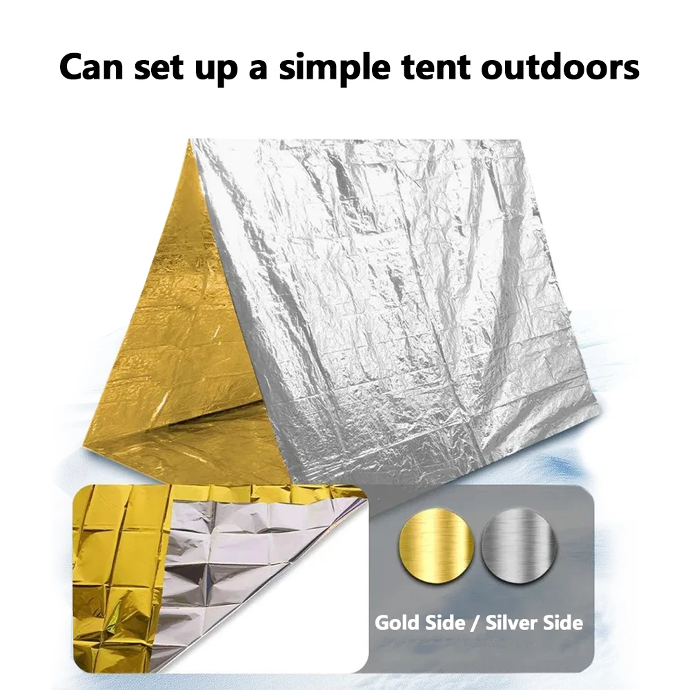 5 حزمة 160X210 سنتيمتر الشتاء بطانية حرارية للطوارئ في الهواء الطلق بقاء الدافئة احباط ورقة لصيد الأسماك التخييم خيمة المأوى النبات Greenh