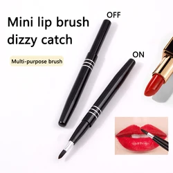 1pcs mini portable lipstick brush lipstick brush soft lipstick brush lip concealer brush with cover makeup brush tool