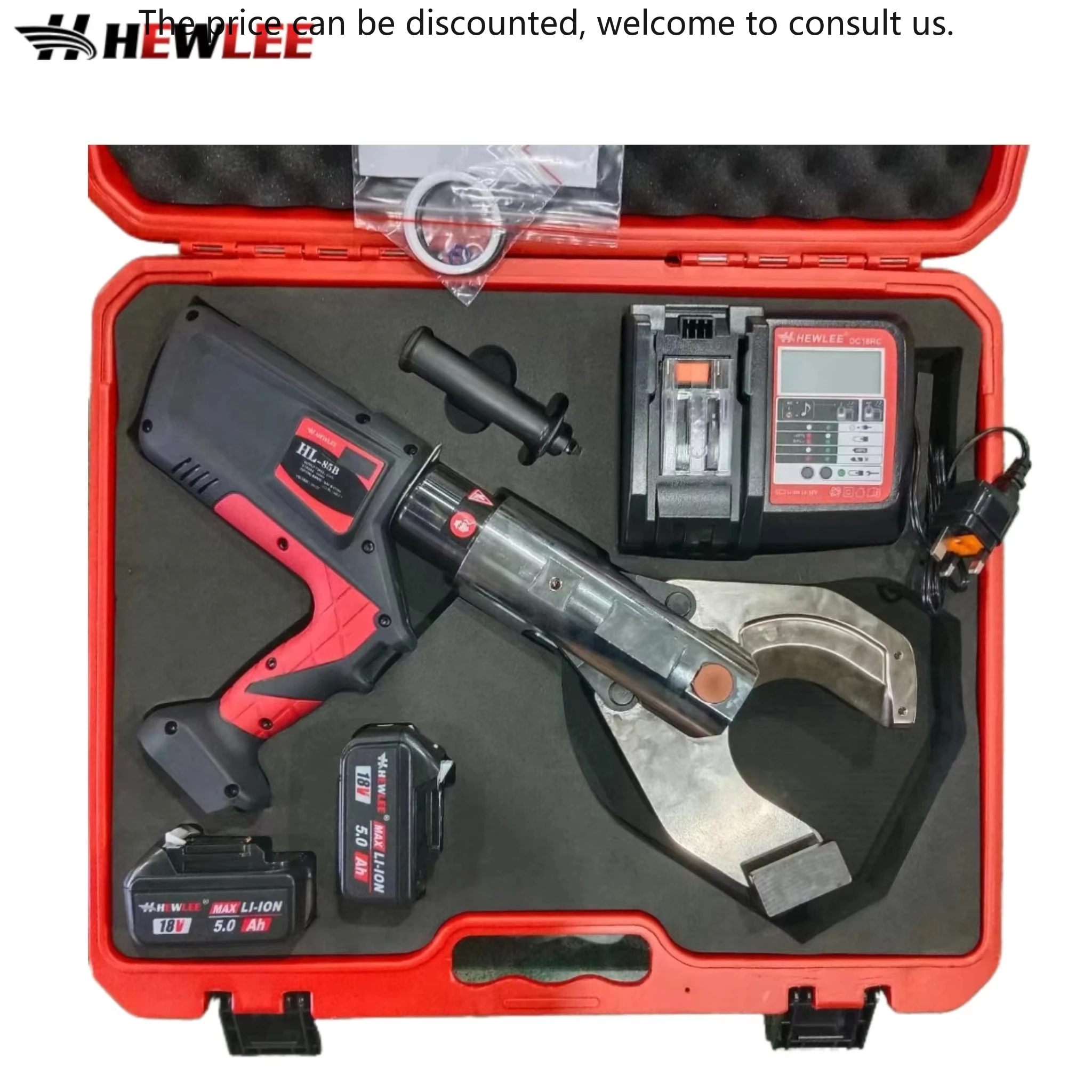 

HEWLEE HL-85B Automatic Oil Return Cable Cutter High Performance Cordless Rechargeable Battery Powered Cable Cutting Tool