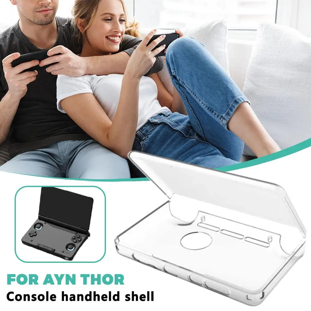 Replacement Shell For AYN THOR Flip Game Console Dual Screen Handheld Cover Transparent Protective Housing Hard Plastic Case