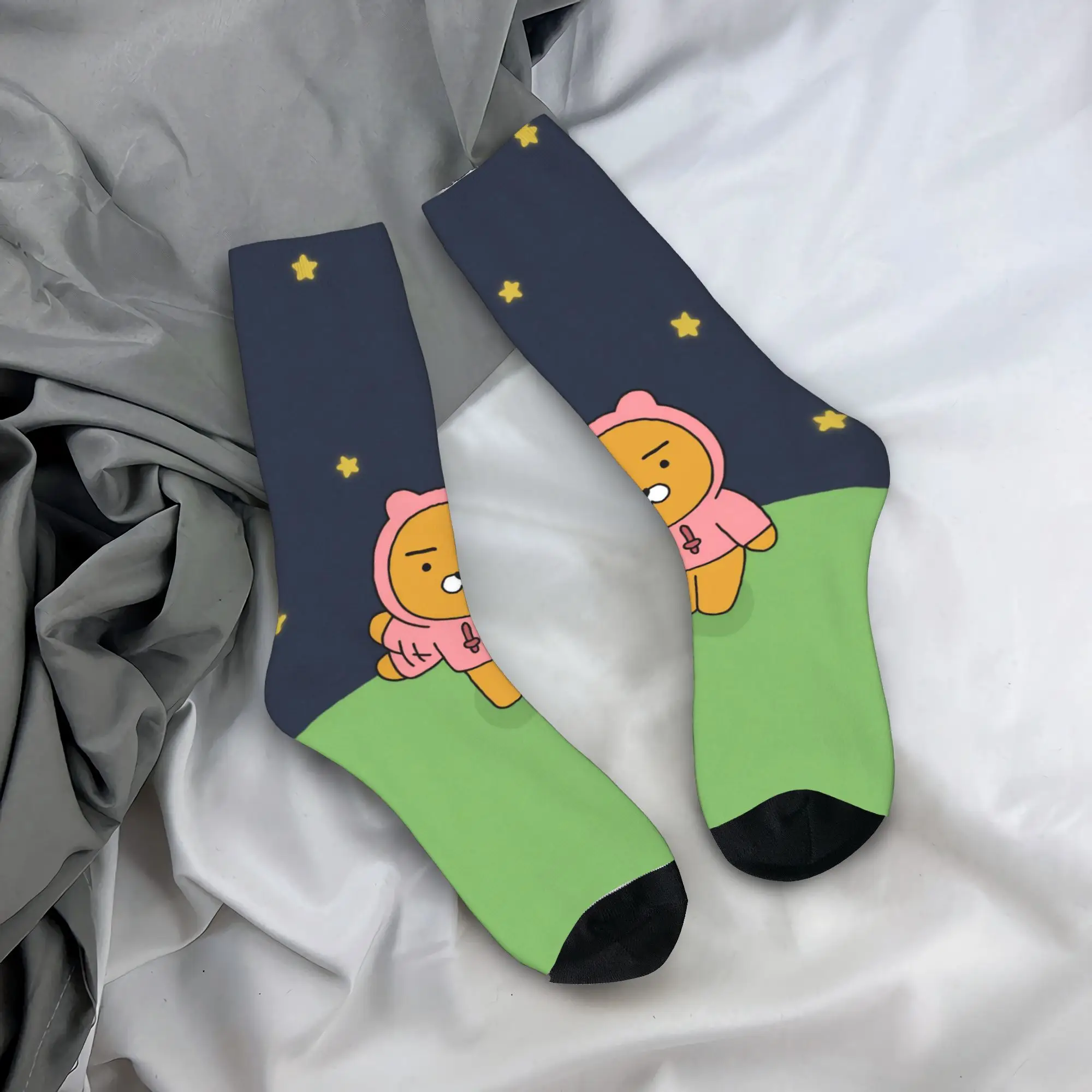 

Winter Warm Retro Men's Women's K-Kakaos F-Friends Choonsik Peach Socks Sweat Absorbing Football Socks