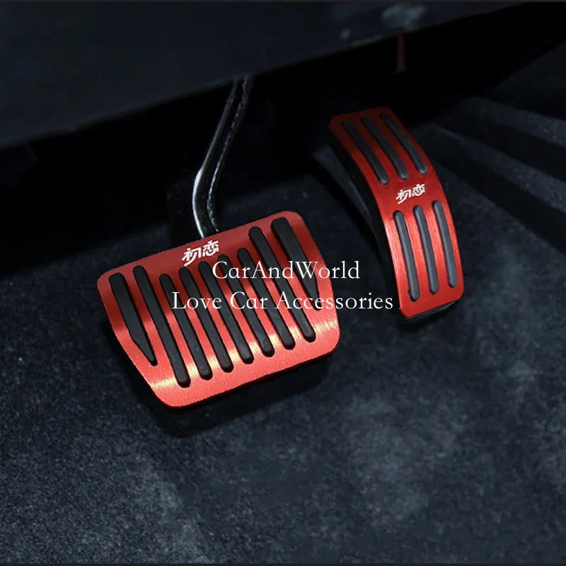 Aluminium Alloy Car AT Foot Rest Pedals Accelerator Gas Pedal Brake Cover Non-slip Pads For GWM Haval Jolion 2021-2025
